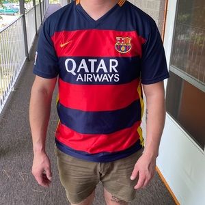 Neymar Barcelona Football Club soccer jersey Nike men’s size Medium.